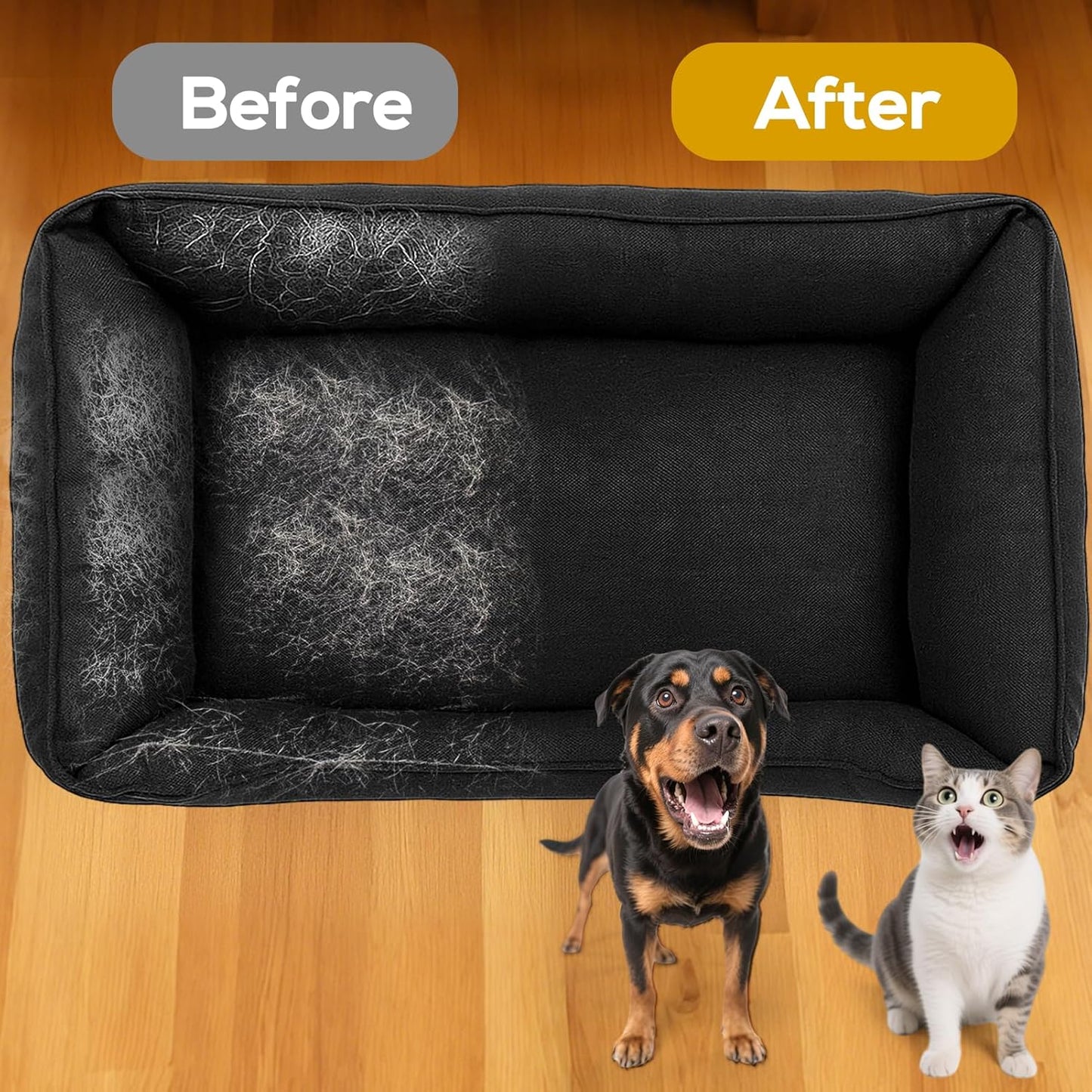 Pet Hair Removal Gloves (Pack of 2)