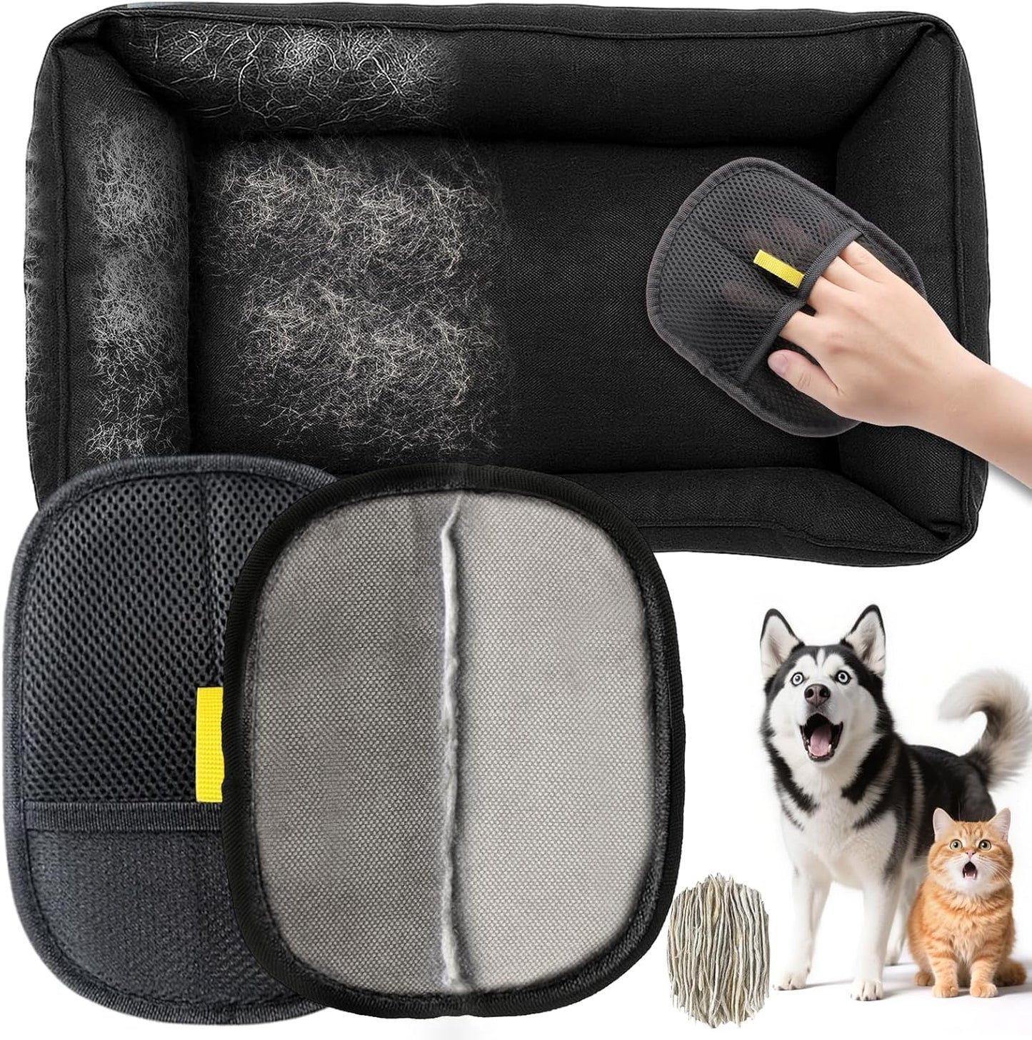 Pet Hair Removal Gloves (Pack of 2)